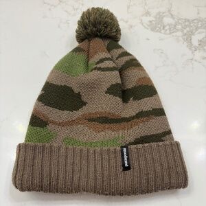 Patagonia Powder Town Beanie Beat Witness Knit Sage Khaki